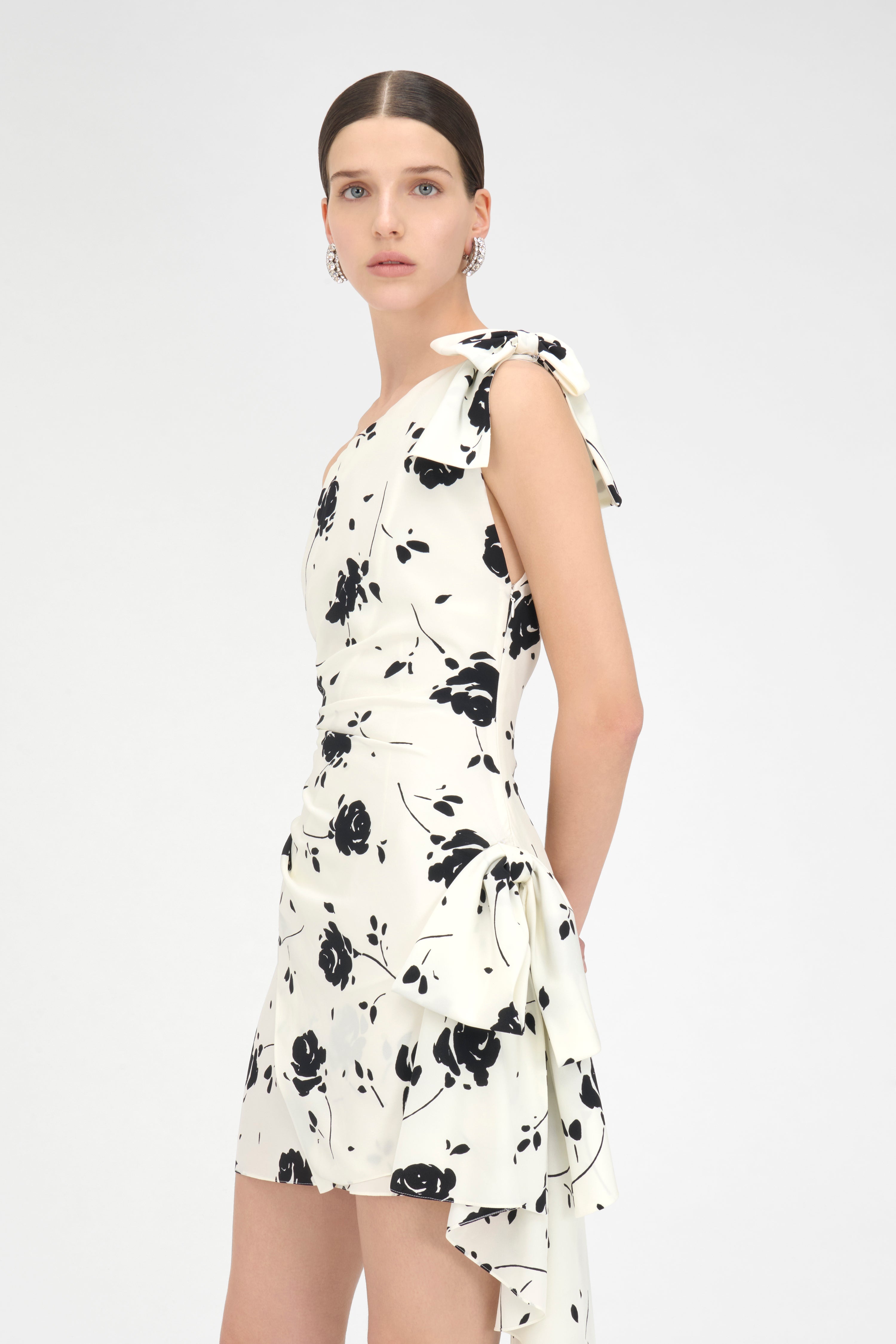 ROSE PRINT MINI DRESS - 5