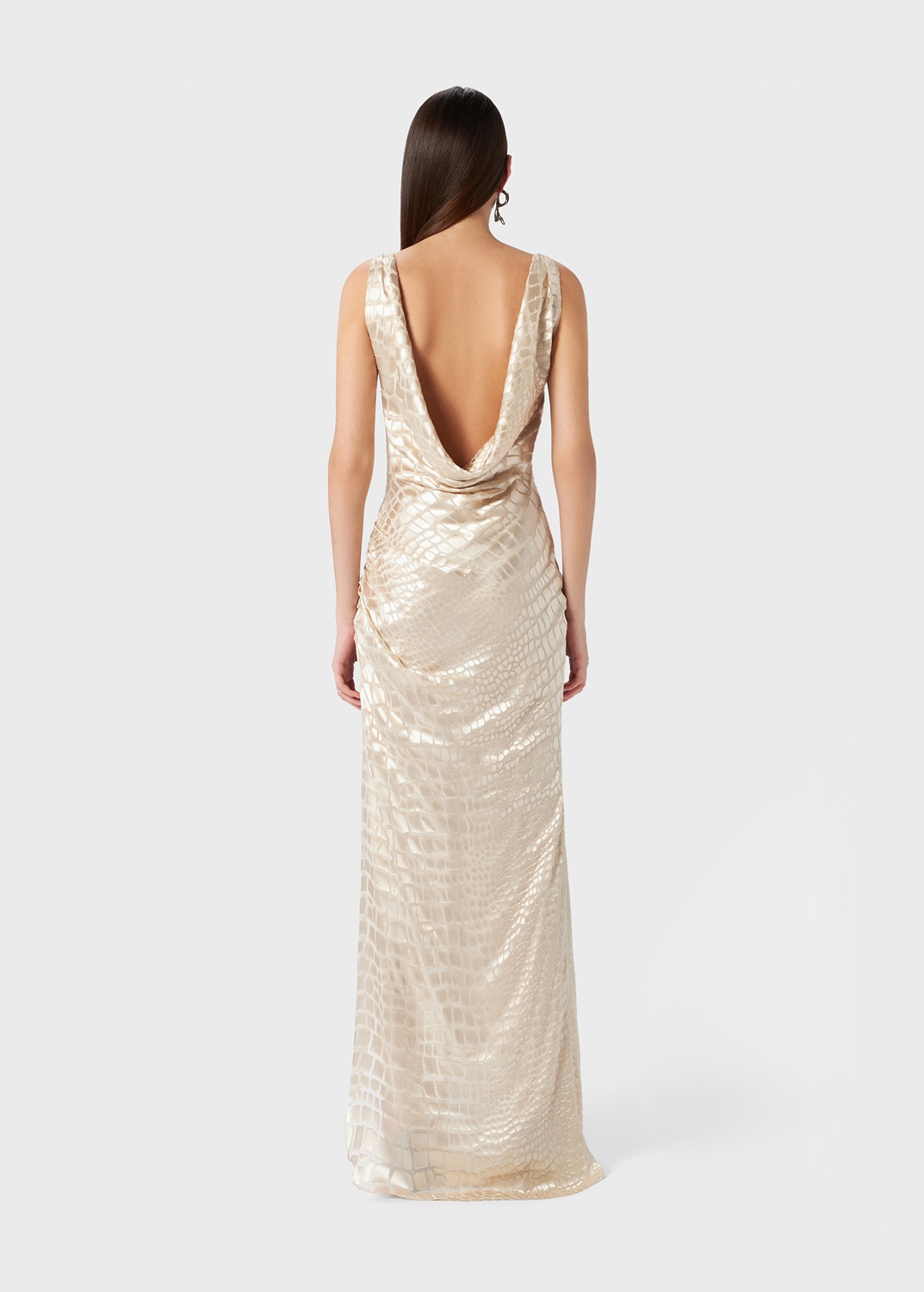 DEVORE' LONG DRESS WITH VENT - 4