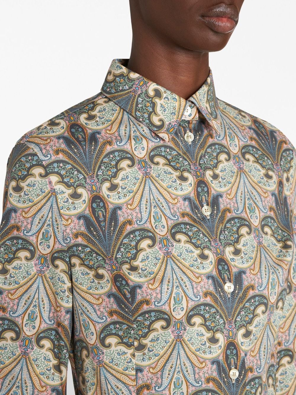 paisley-print cotton shirt - 4