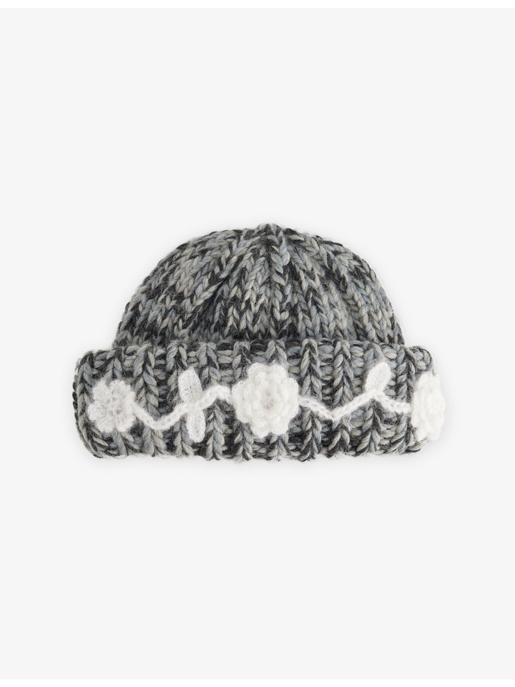 Crochet Wool-Blend Beanie - 3