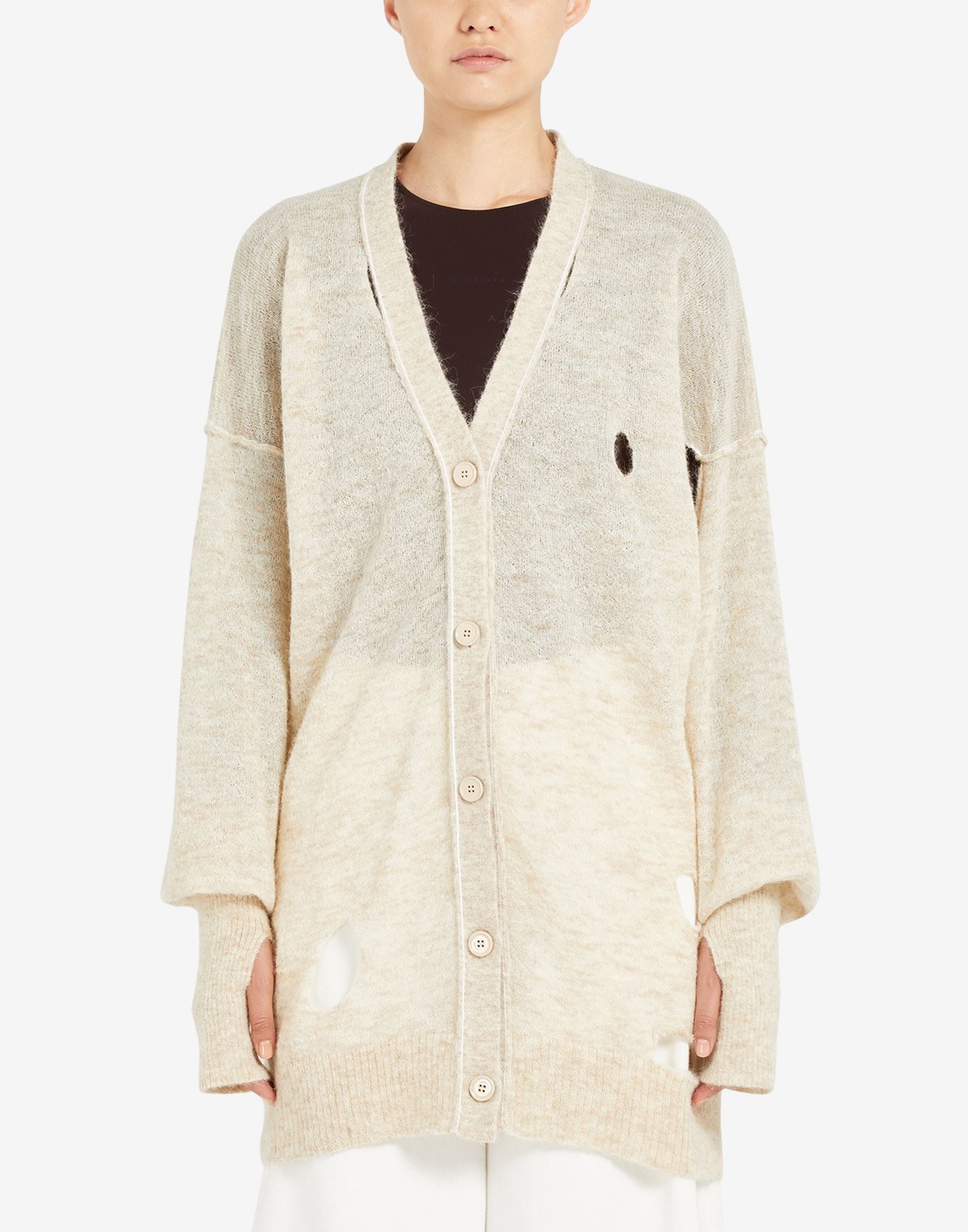 Distressed knit cardigan - 5