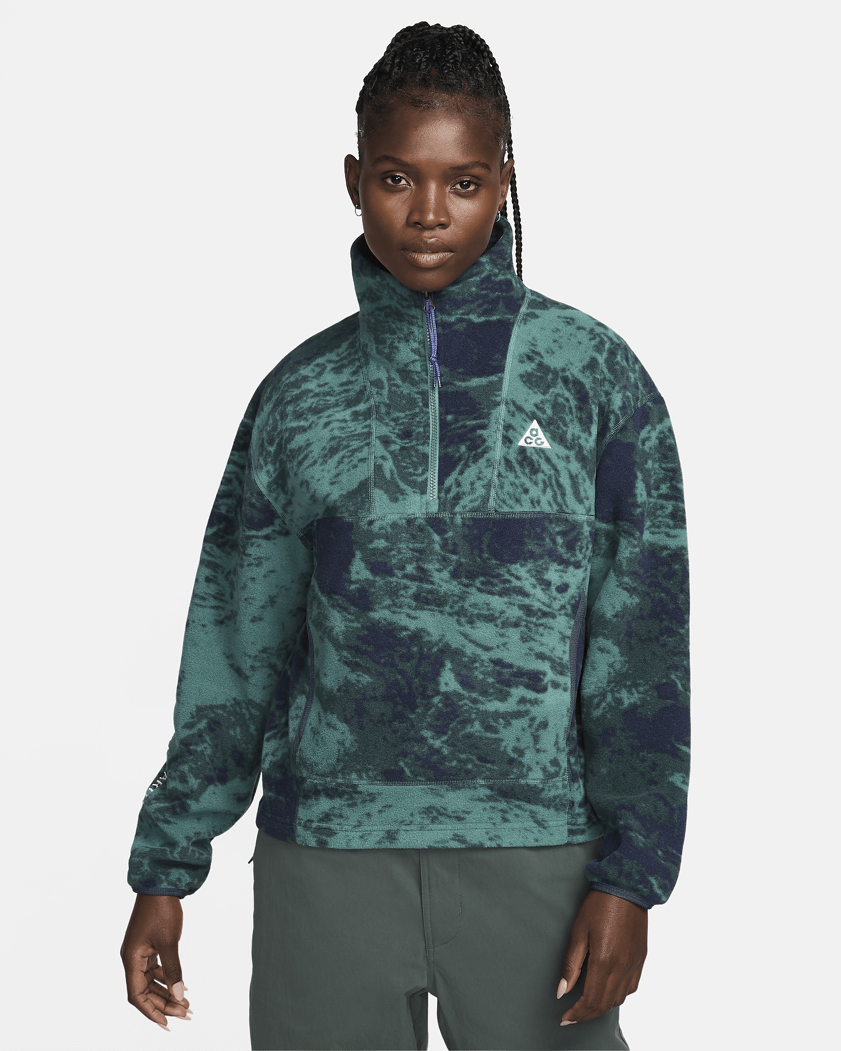 Nike ACG "Wolf Tree" Women's 1/2-Zip Pullover Printed Jacket - 1