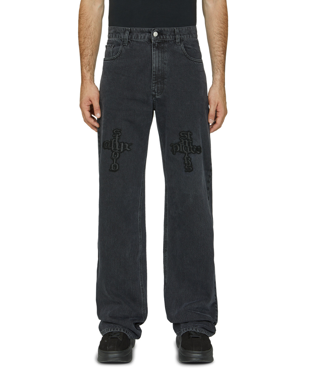 LOGO-PATCH WIDE FIT JEANS - 2