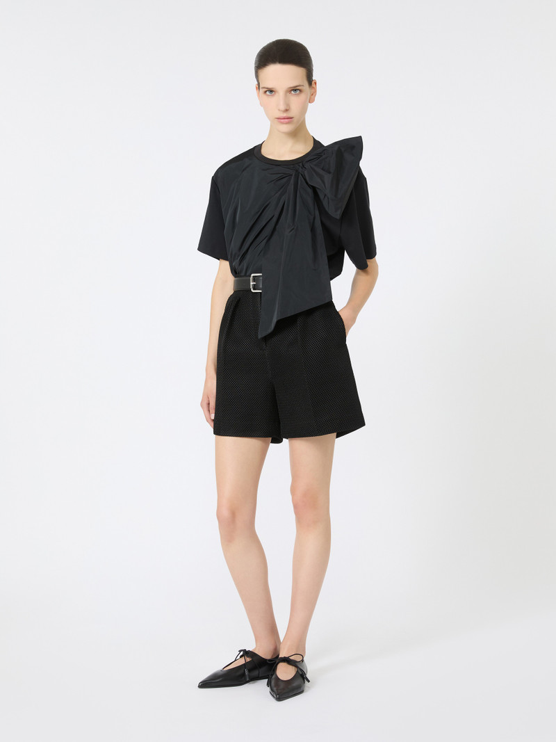 Max Mara COLLE Jersey T-shirt with maxi bow outlook