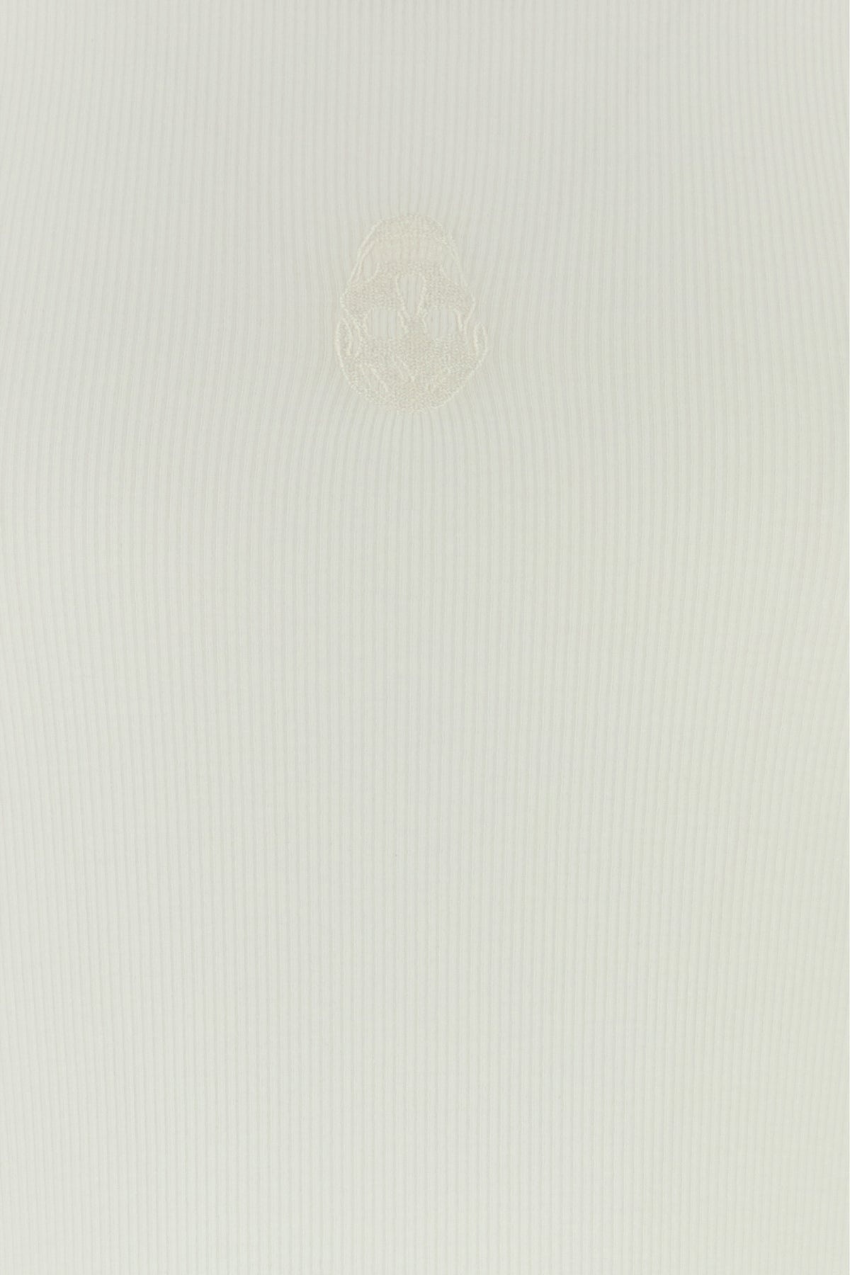 Alexander McQueen White stretch cotton tank top