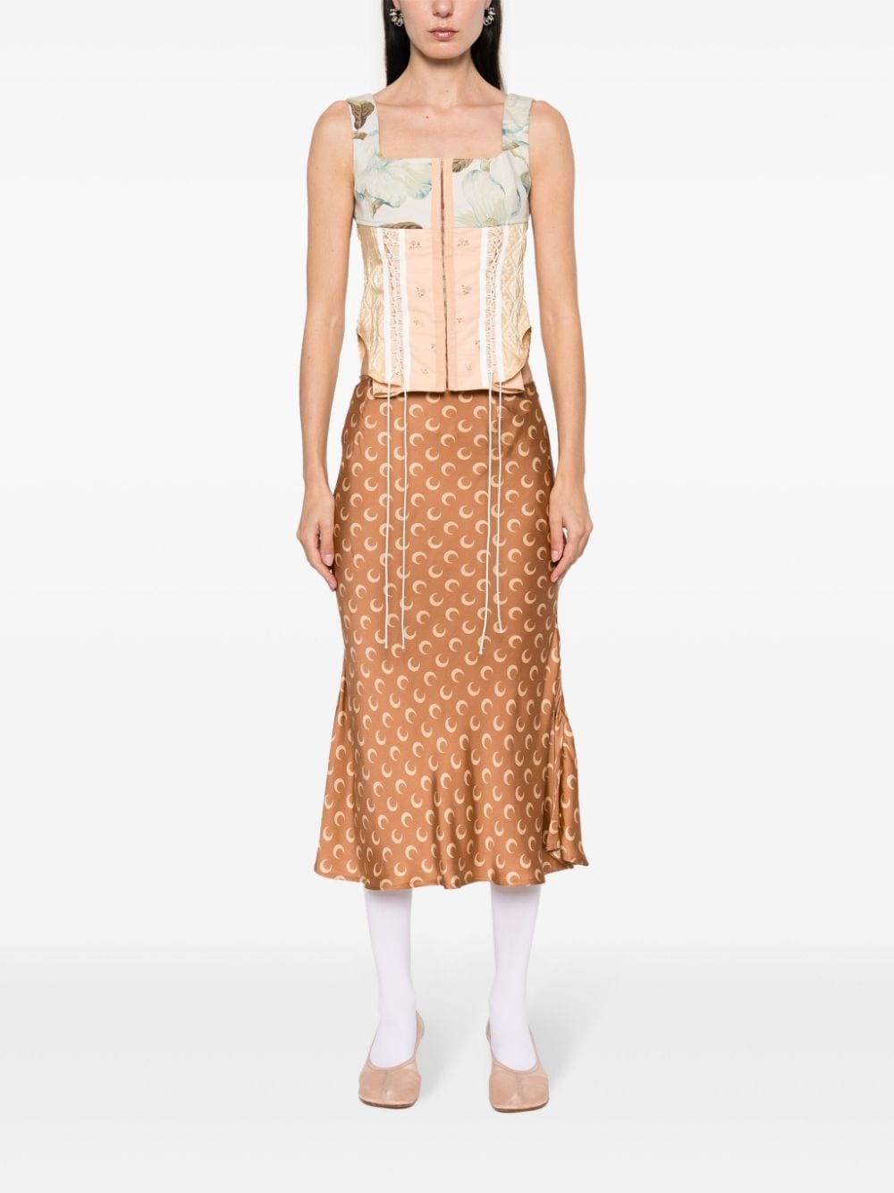 Crescent-Moon-print skirt - 2