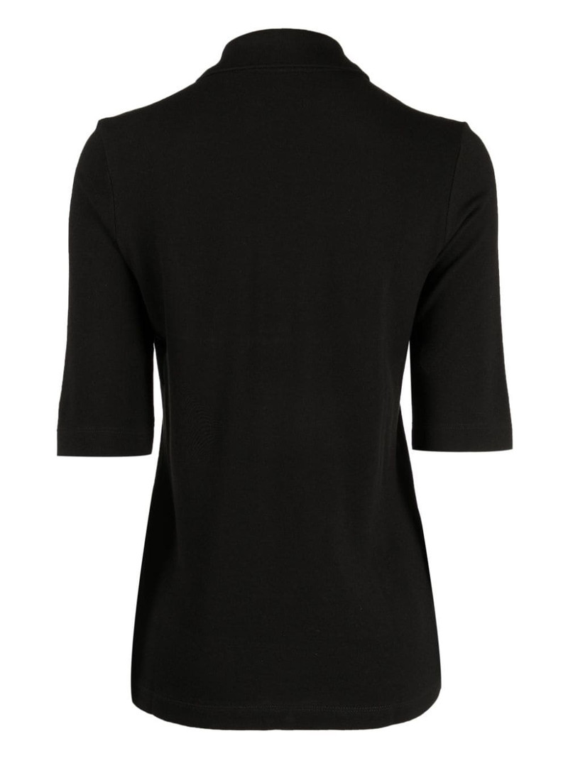 LACOSTE logo-patch cotton polo shirt outlook