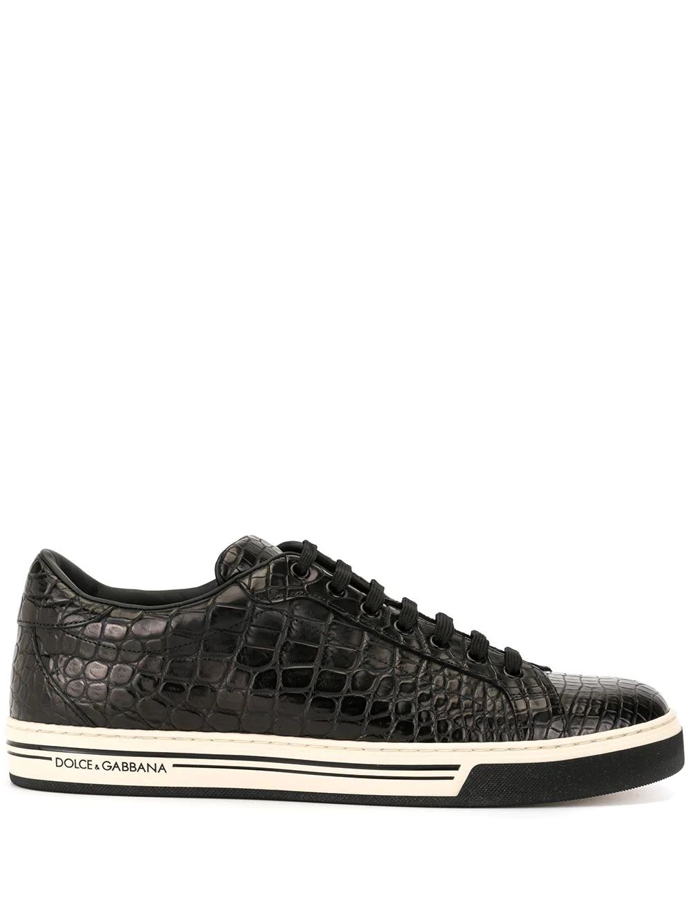 Roma crocodile leather sneakers - 1