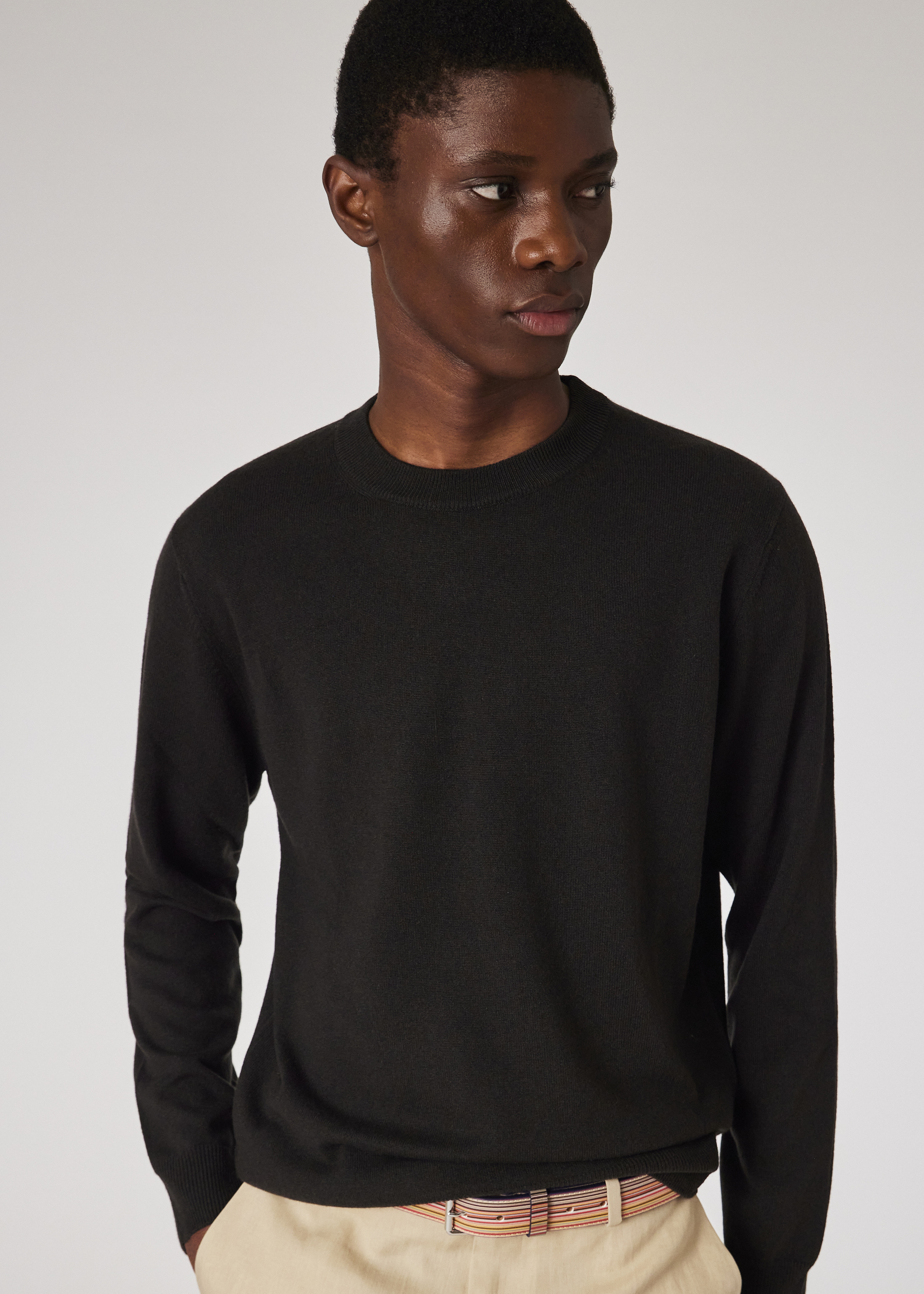 Dark Green Cashmere Crew Neck Sweater - 4
