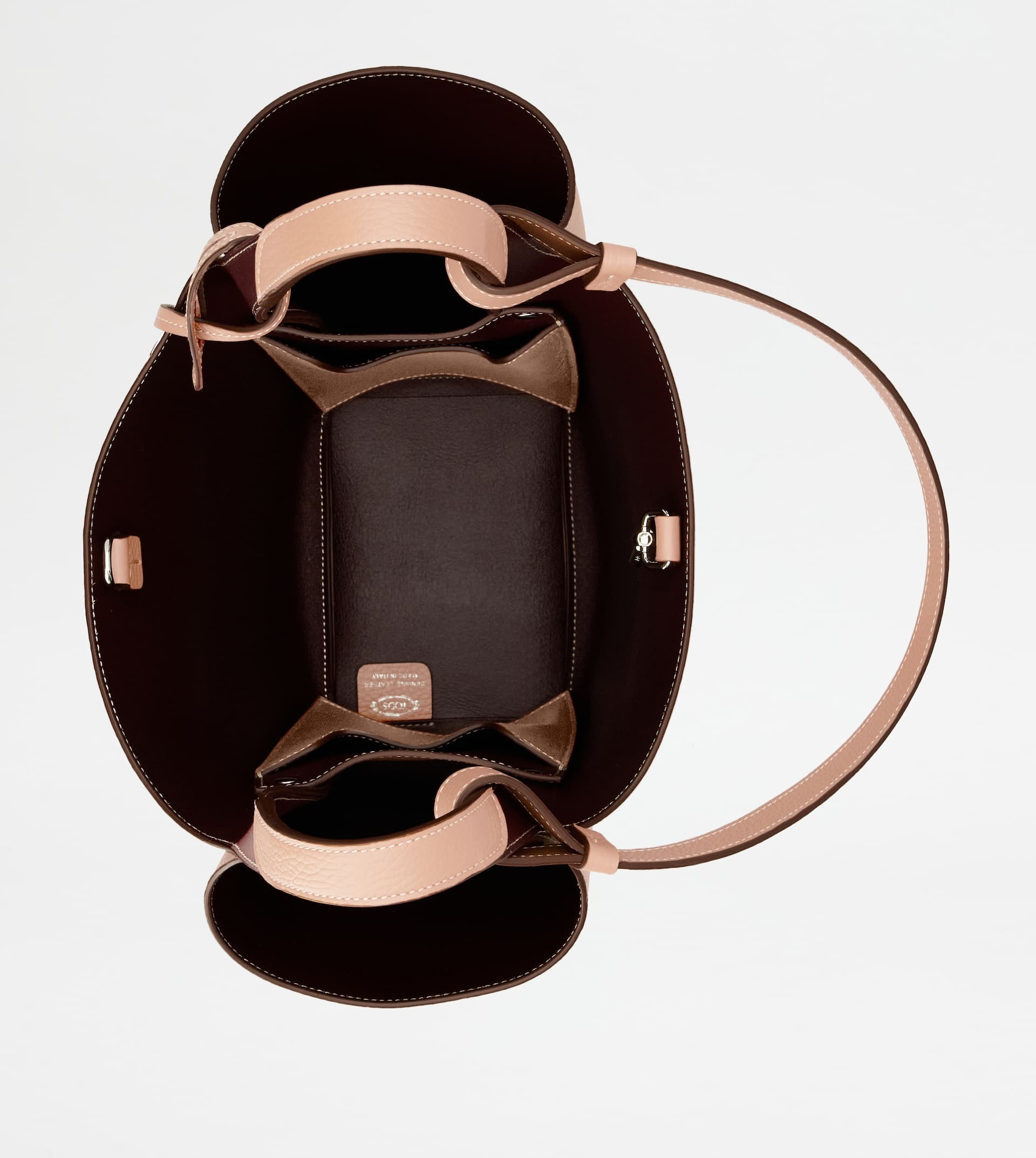 BUCKET BAG IN LEATHER SMALL - PINK - 3
