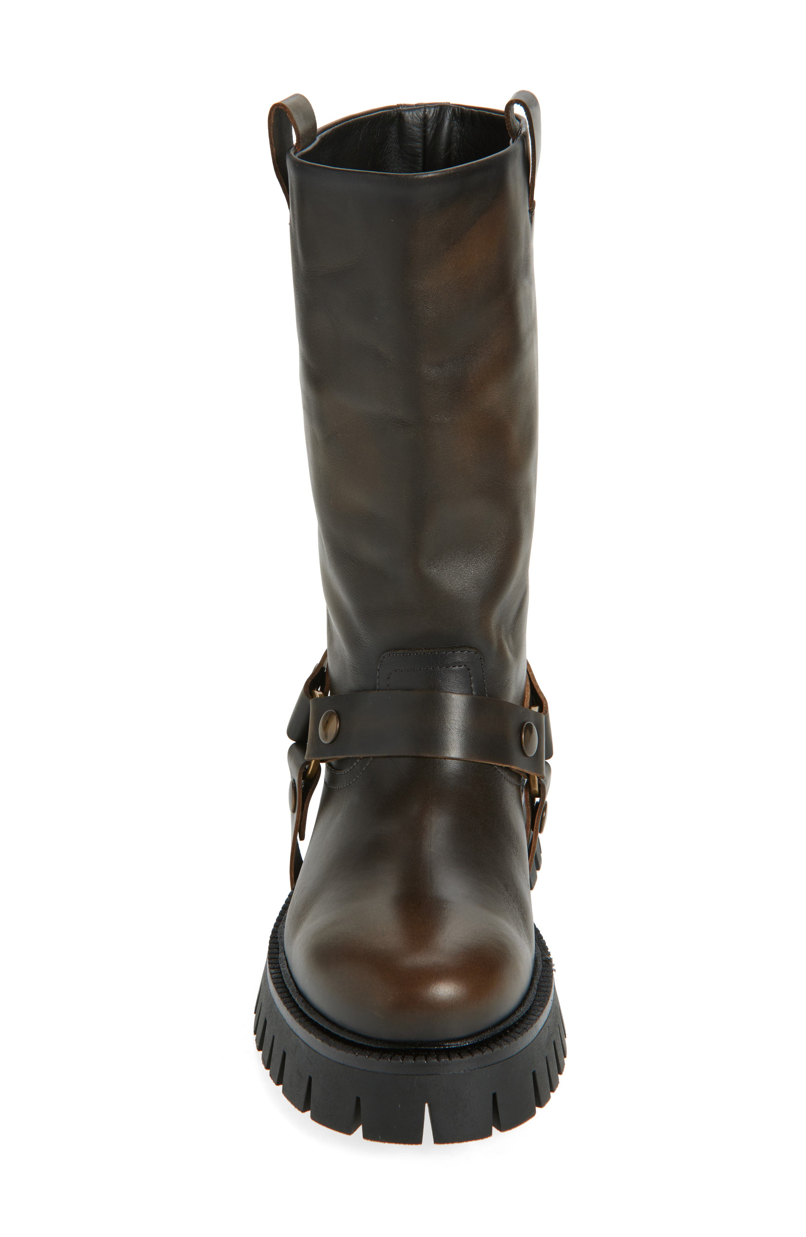 Golden Goose Kurt Moto Boot in Dark Brown/Beige at Nordstrom - 4