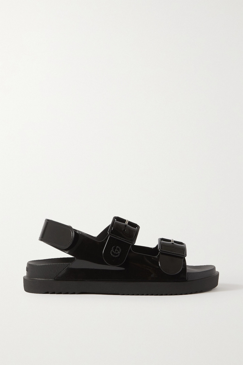 Isla buckled rubber sandals Black - 1