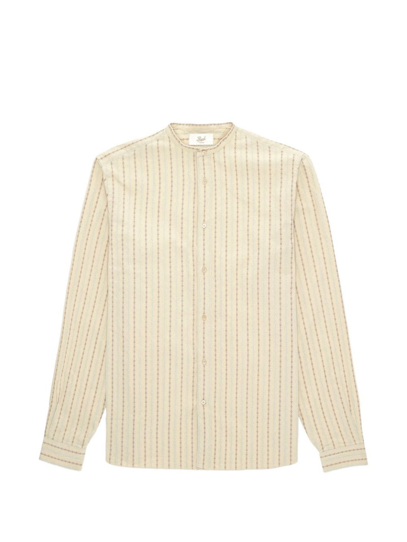Prequel stand-up collar striped shirt 1