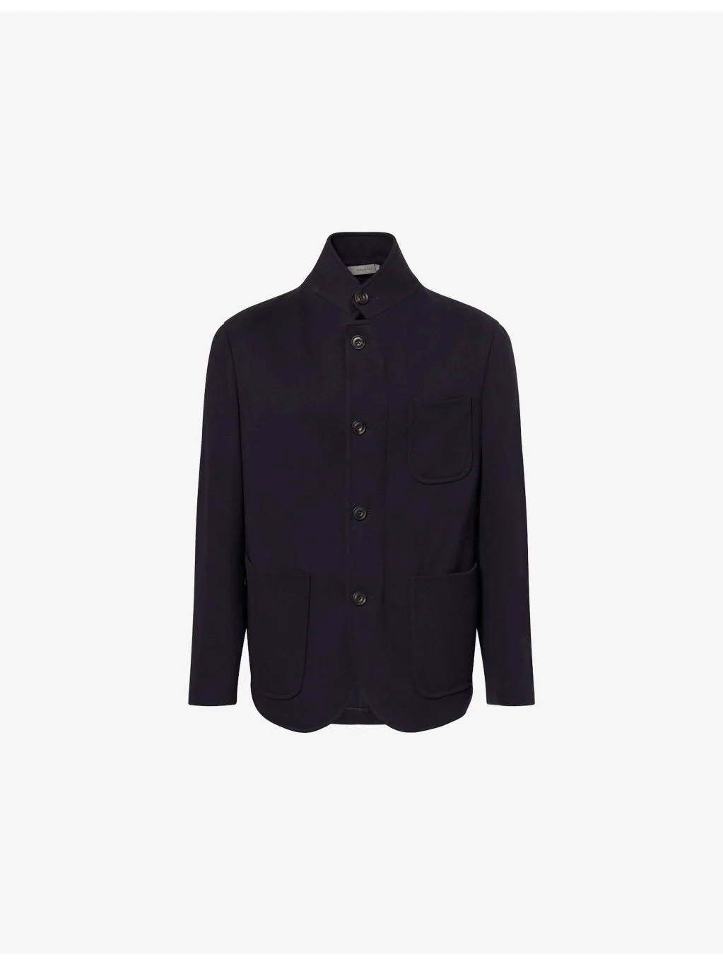 Patch-Pocket Corn-Button Wool Jacket - 1