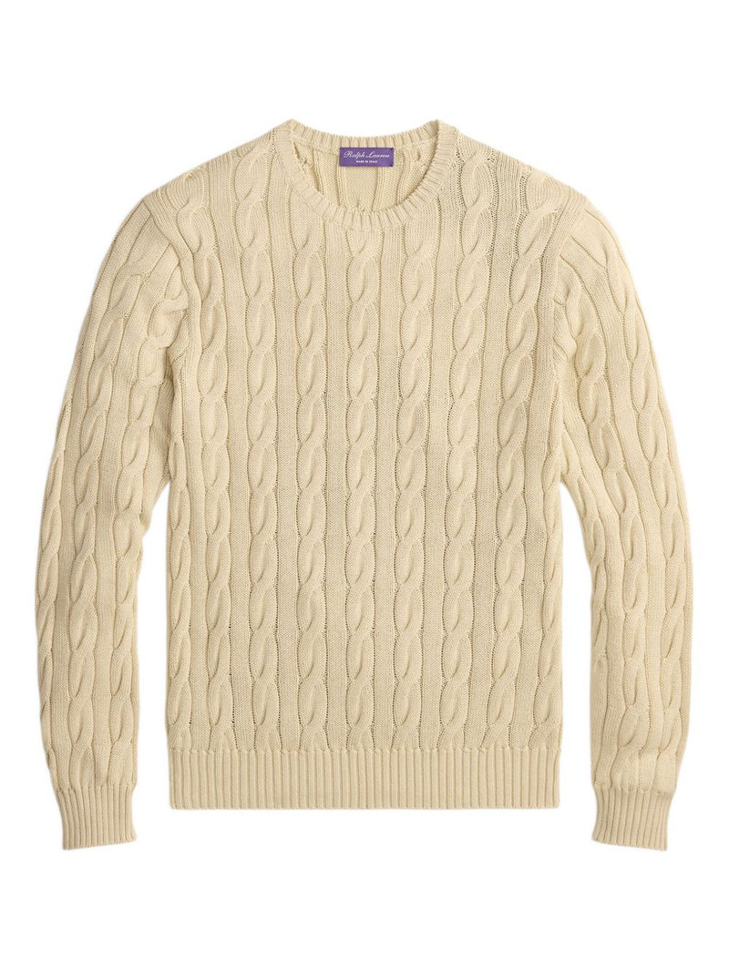 cable-knit long-sleeve sweater 1