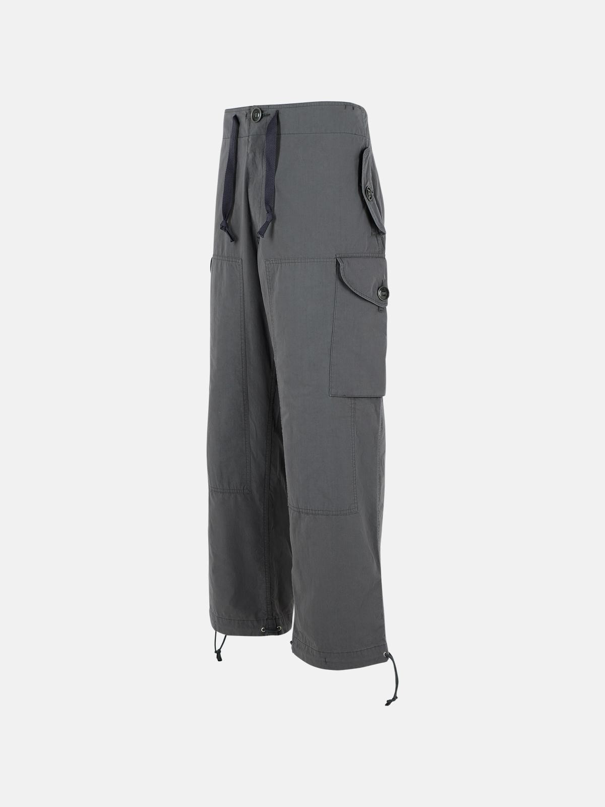 GRAY COTTON PANTS - 2