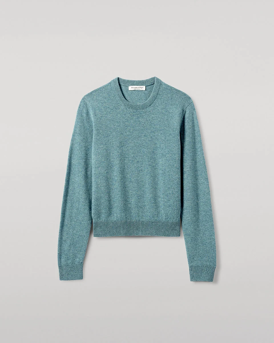 Classic Cashmere Green Round Neck Jumper - 1