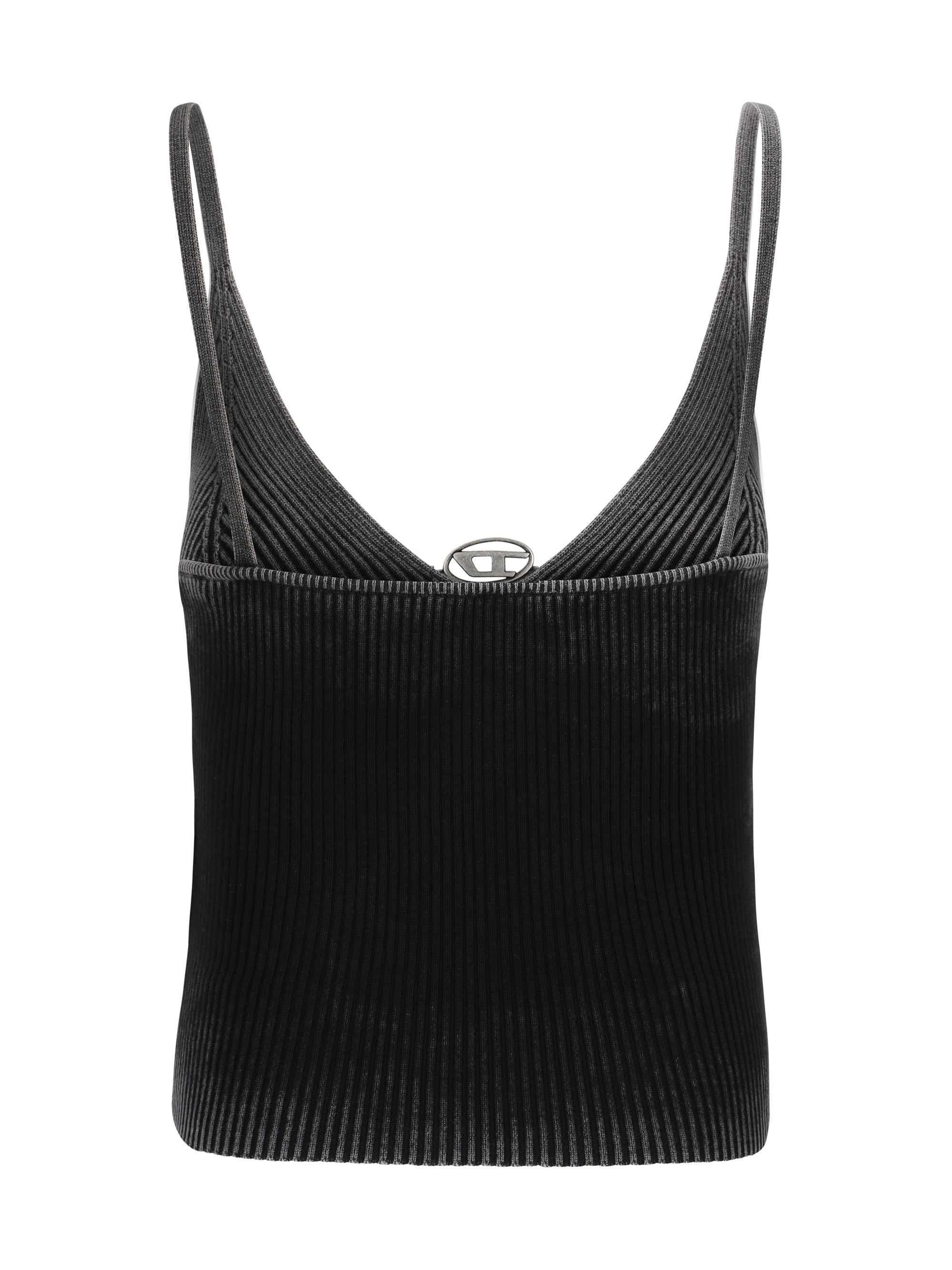 ★DIESEL★ M Leila Sleeveless T-Shirt Black A148420PHAV9XX A Women's Camisole in faded ribbed knit | Black | Diesel