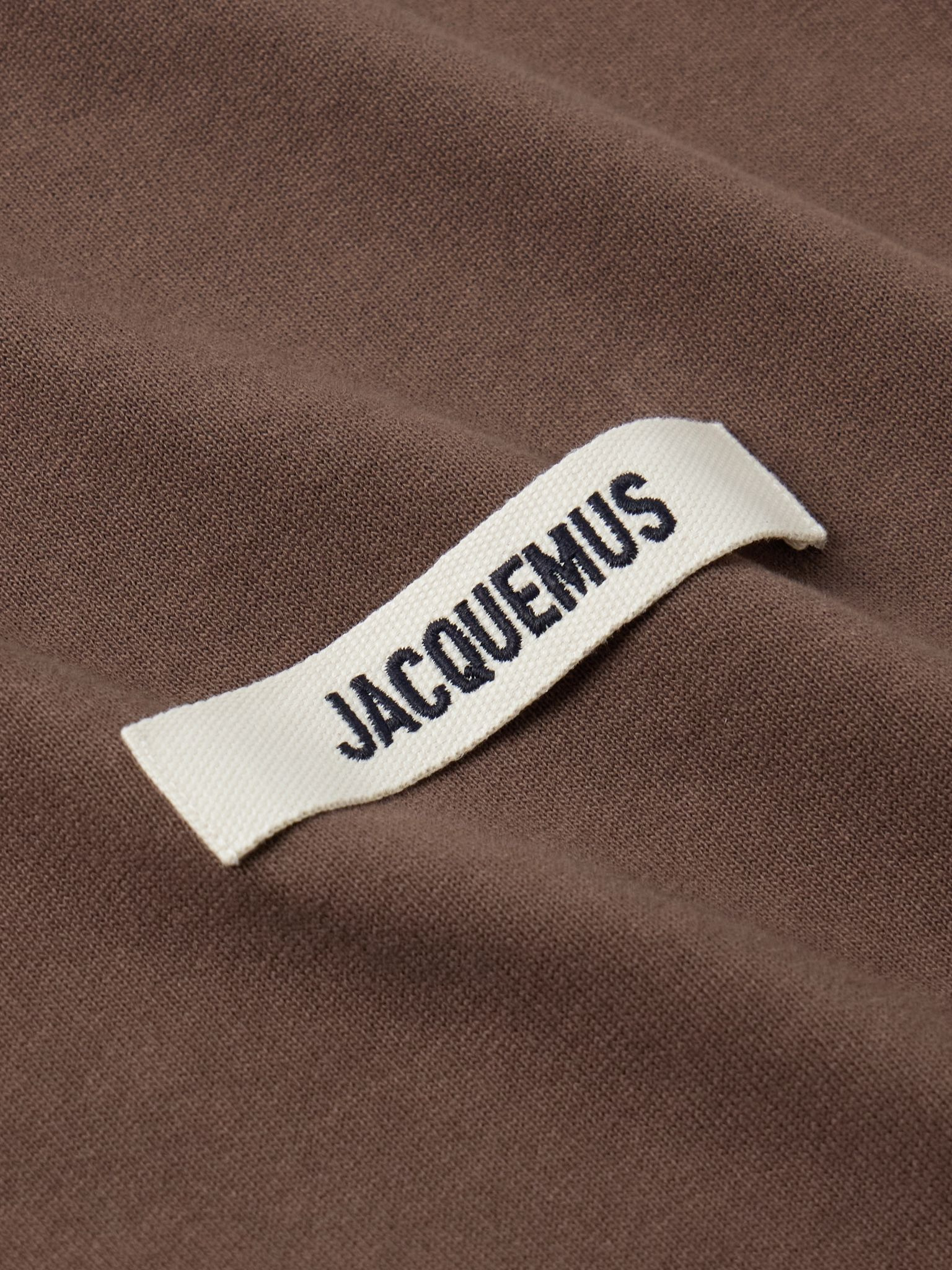 Logo-Appliquéd Cotton-Jersey T-Shirt Chocolate - 5