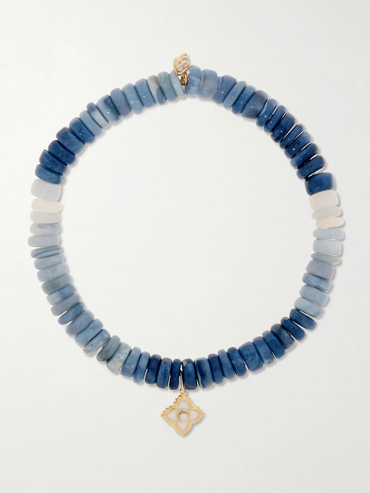 Mini Moroccan Flower 14-karat Gold, Opal, Pearl And Enamel Bracelet - 1