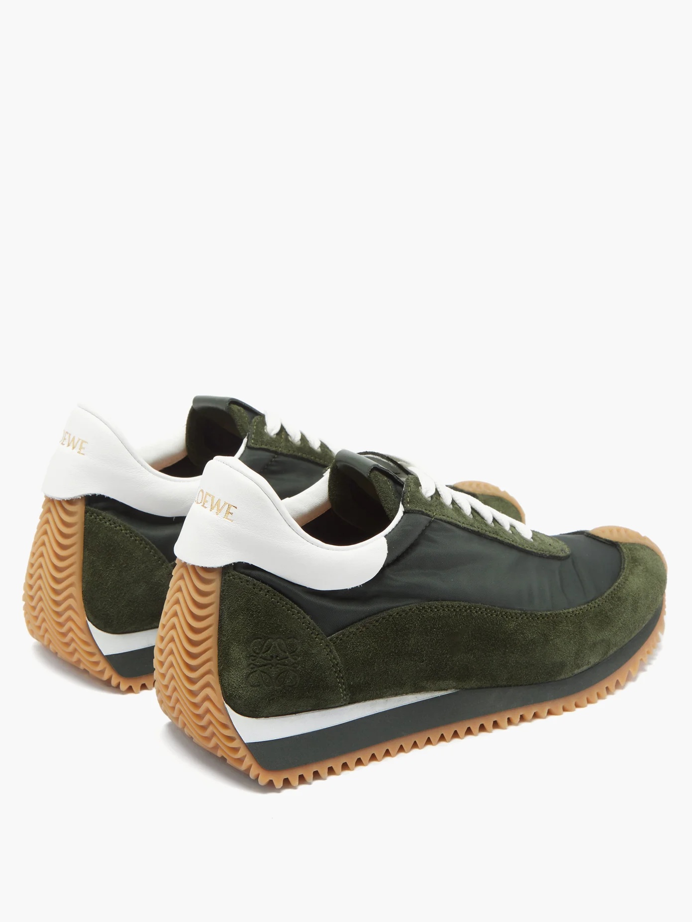 Dune Anagram-debossed shell and suede trainers - 4