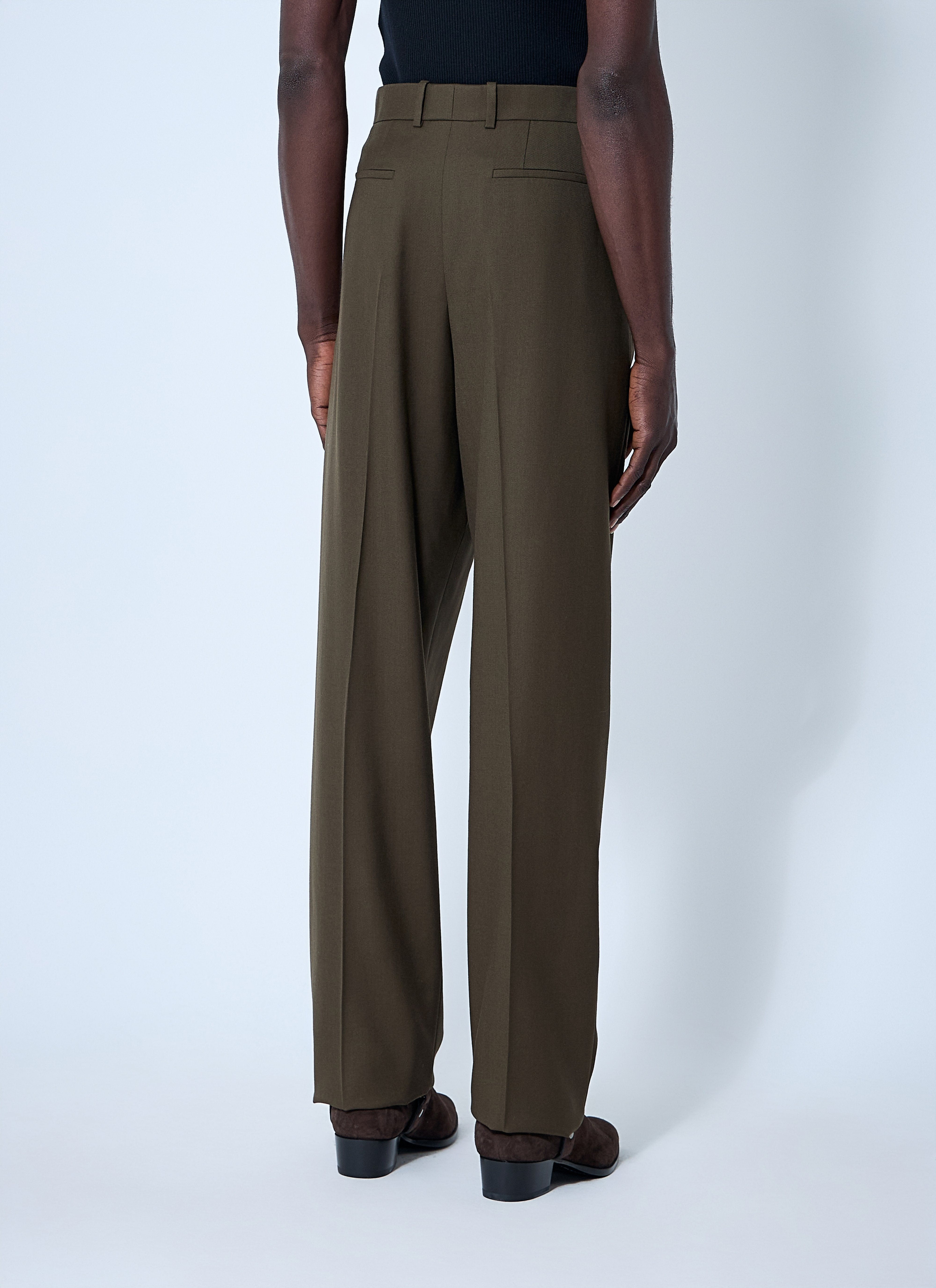 Saint Laurent Men Wool Tailored Pants - 4