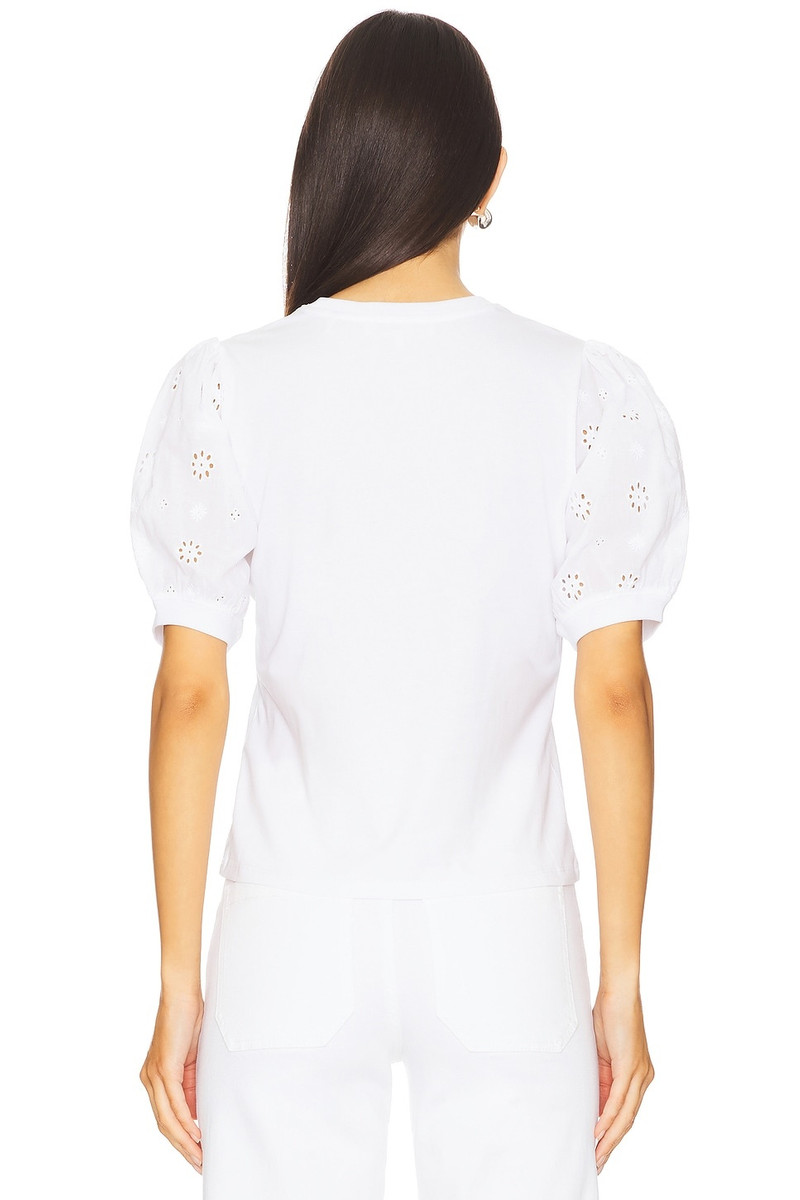 FRAME The Lace Sleeve Tee outlook