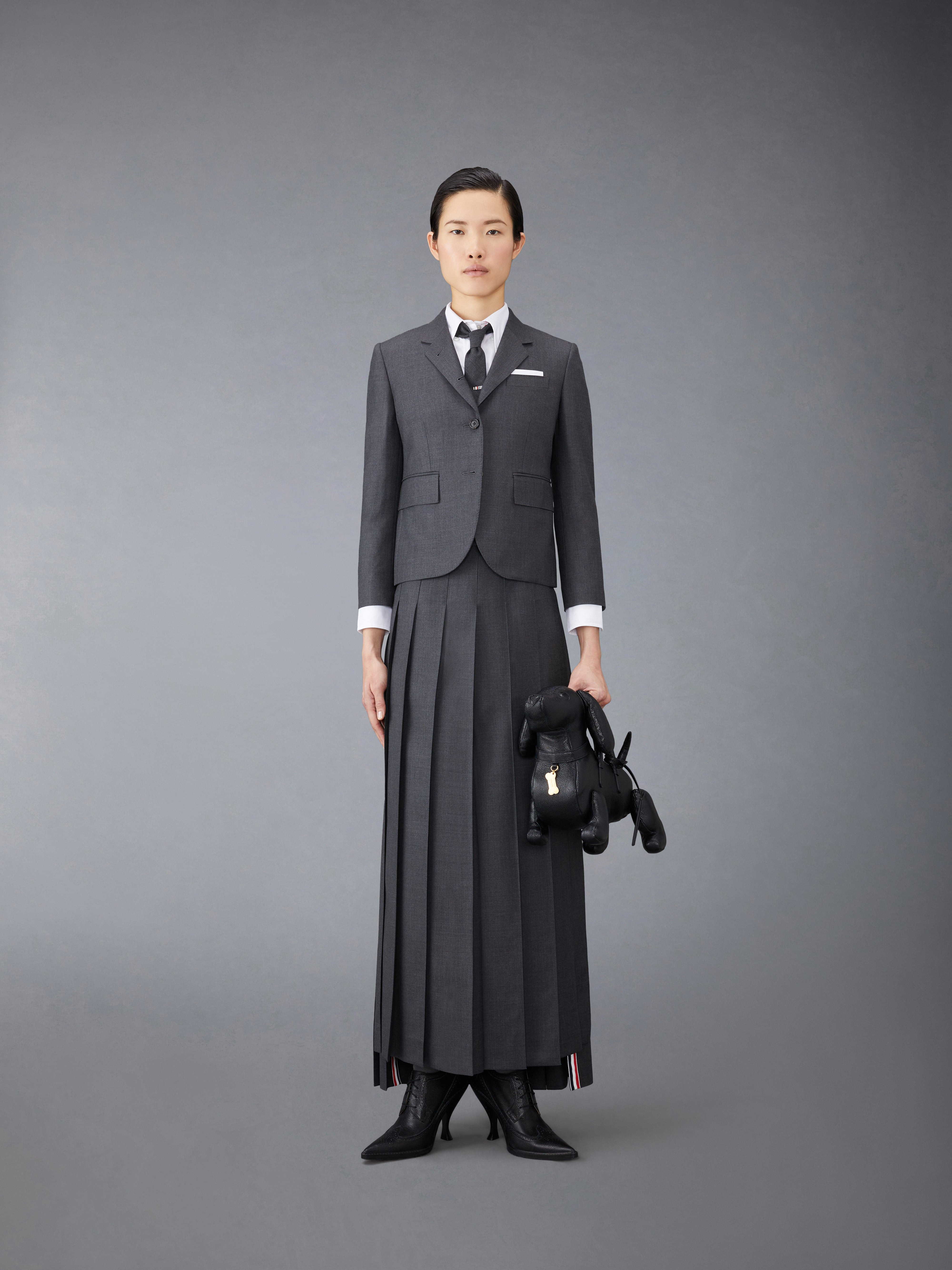 Twill Pleated Long Skirt - 4