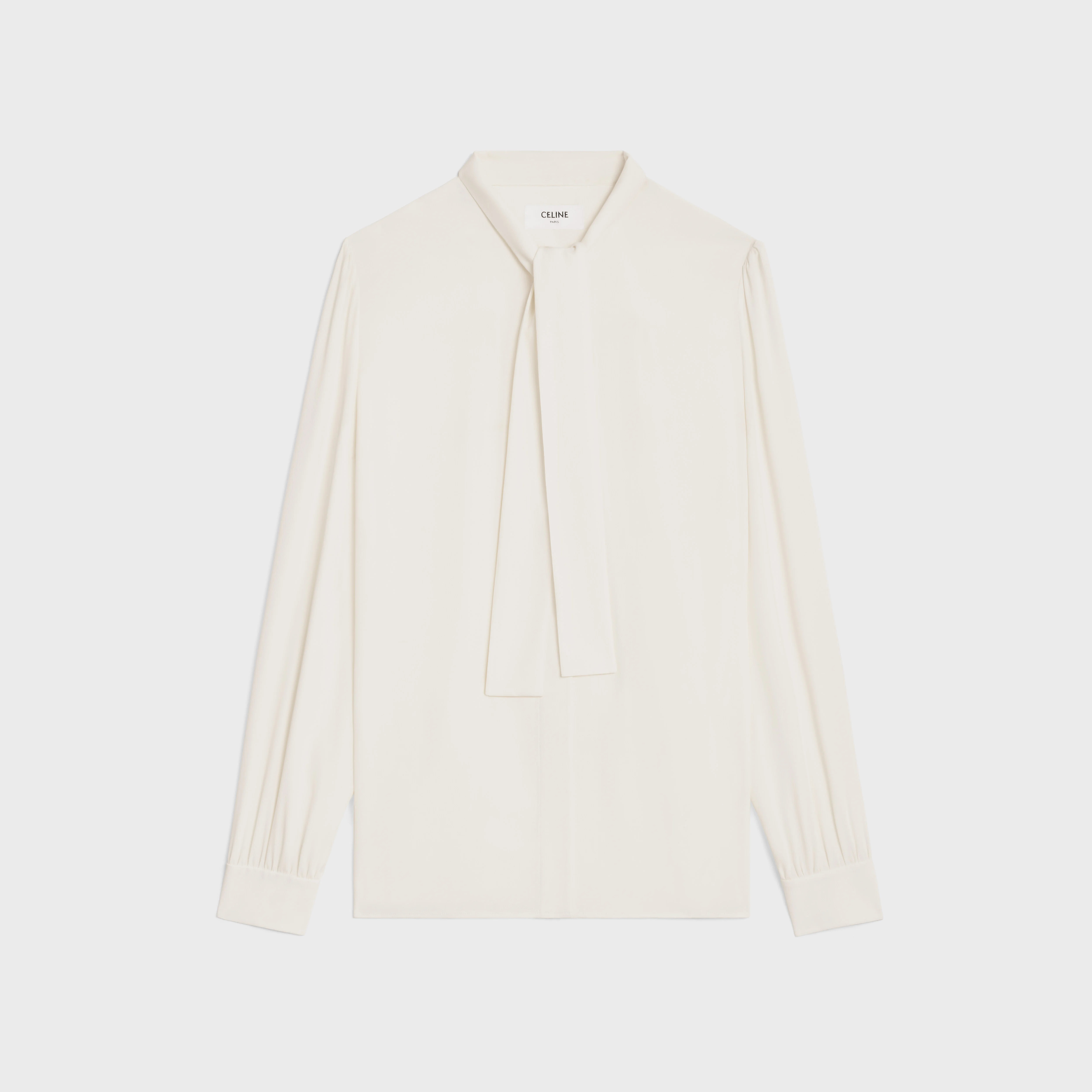 lavallière blouse in silk crepe and acetate - 1