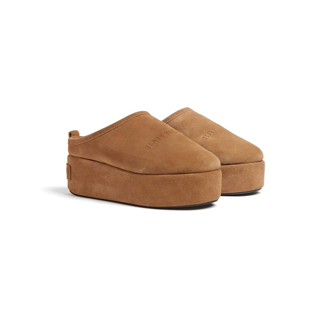 Women's Alaska Soft Platform Mule in Brown/white - 2