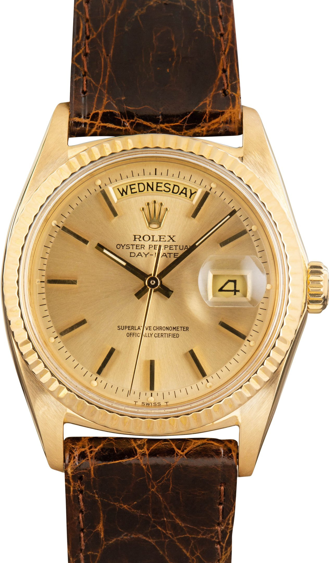 Pre-owned Rolex Day-Date Ref 1803 Champagne Pie Pan Dial - 1