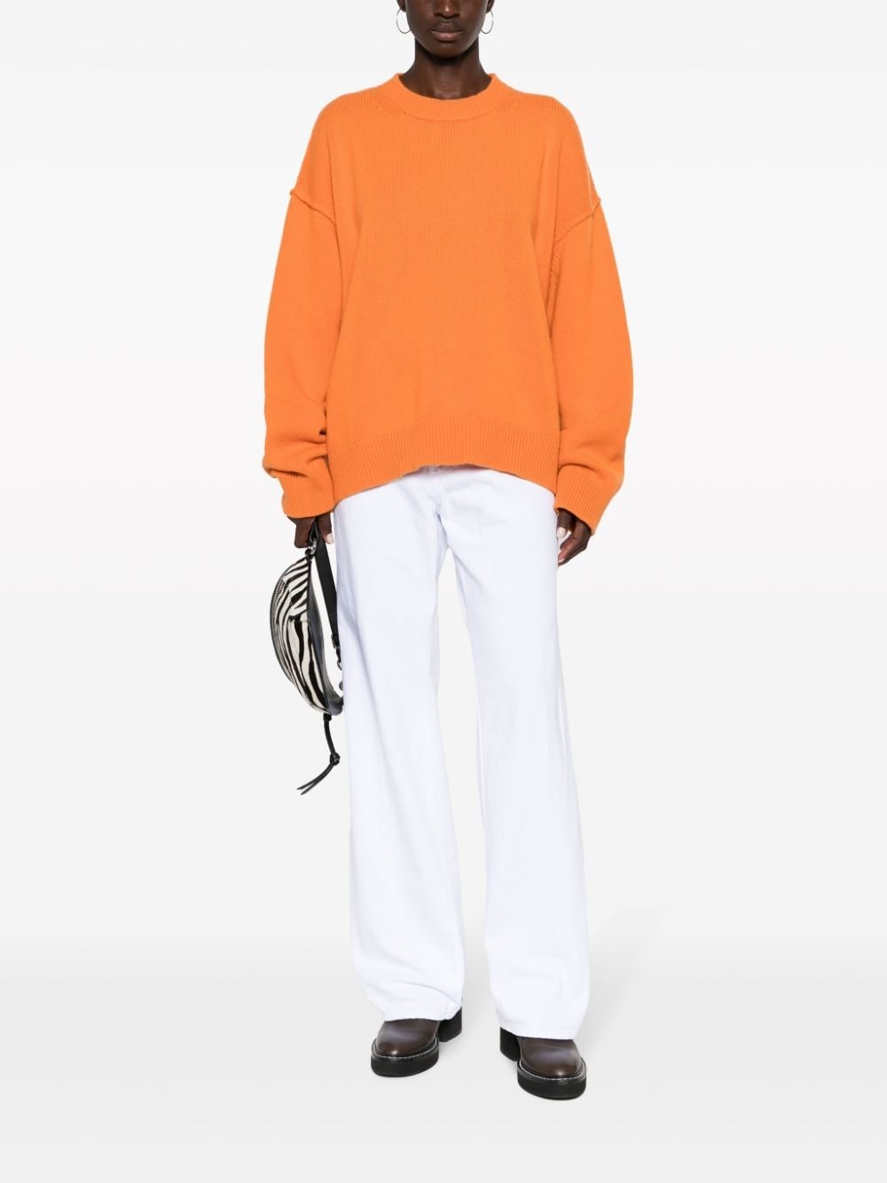 wool-cashmere drop shoulder jumper - 2