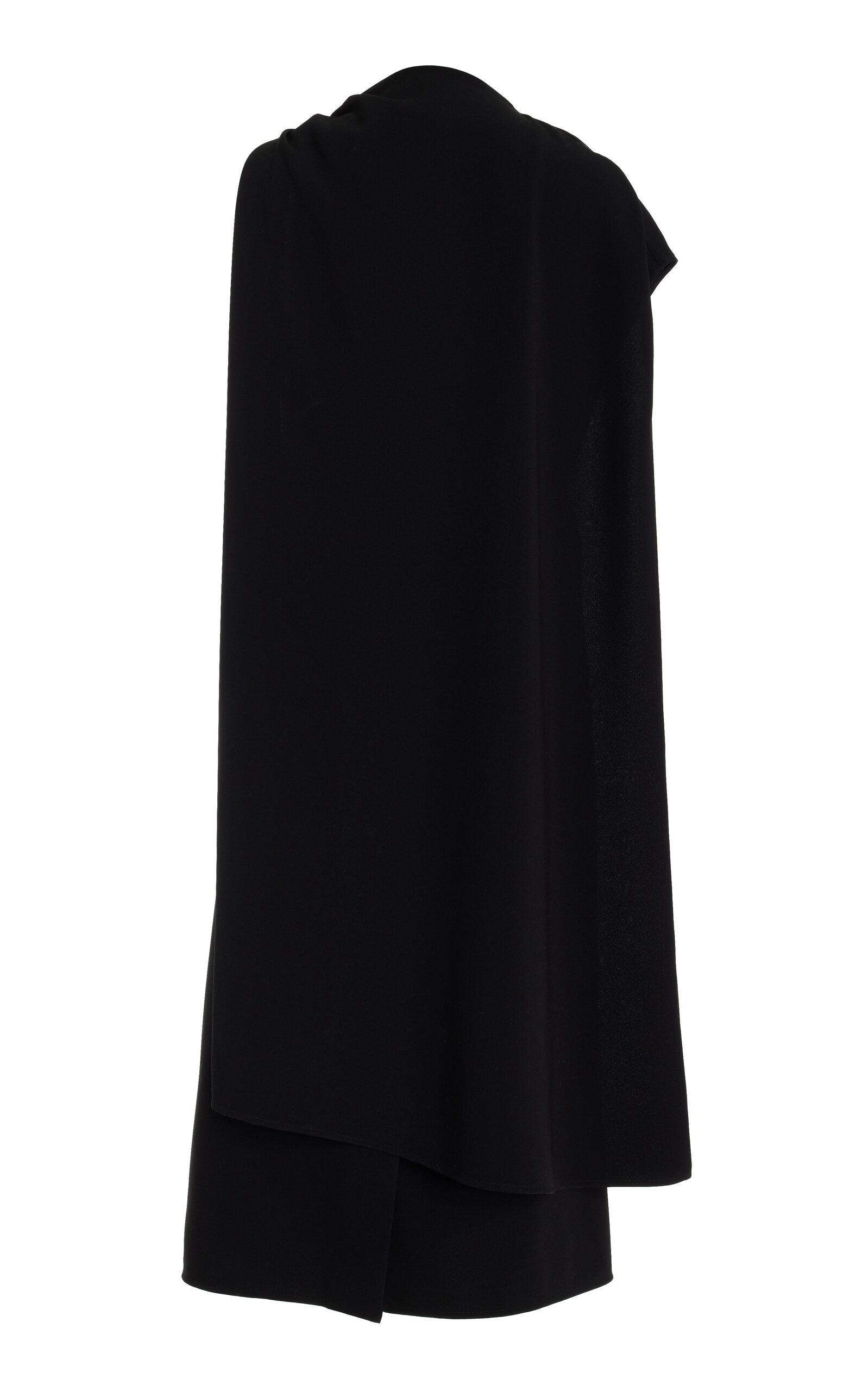 Maude Asymmetric Crepe Midi Dress black - 2