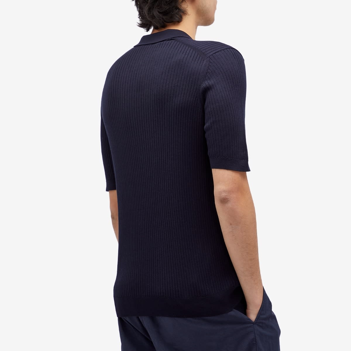 Sunspel Fine Rib Polo Shirt - 3