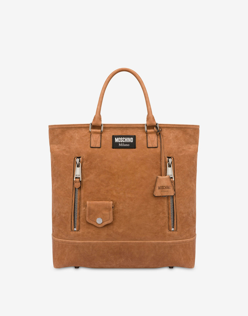 BIKER WASHED NAPPA LEATHER SHOPPER 1