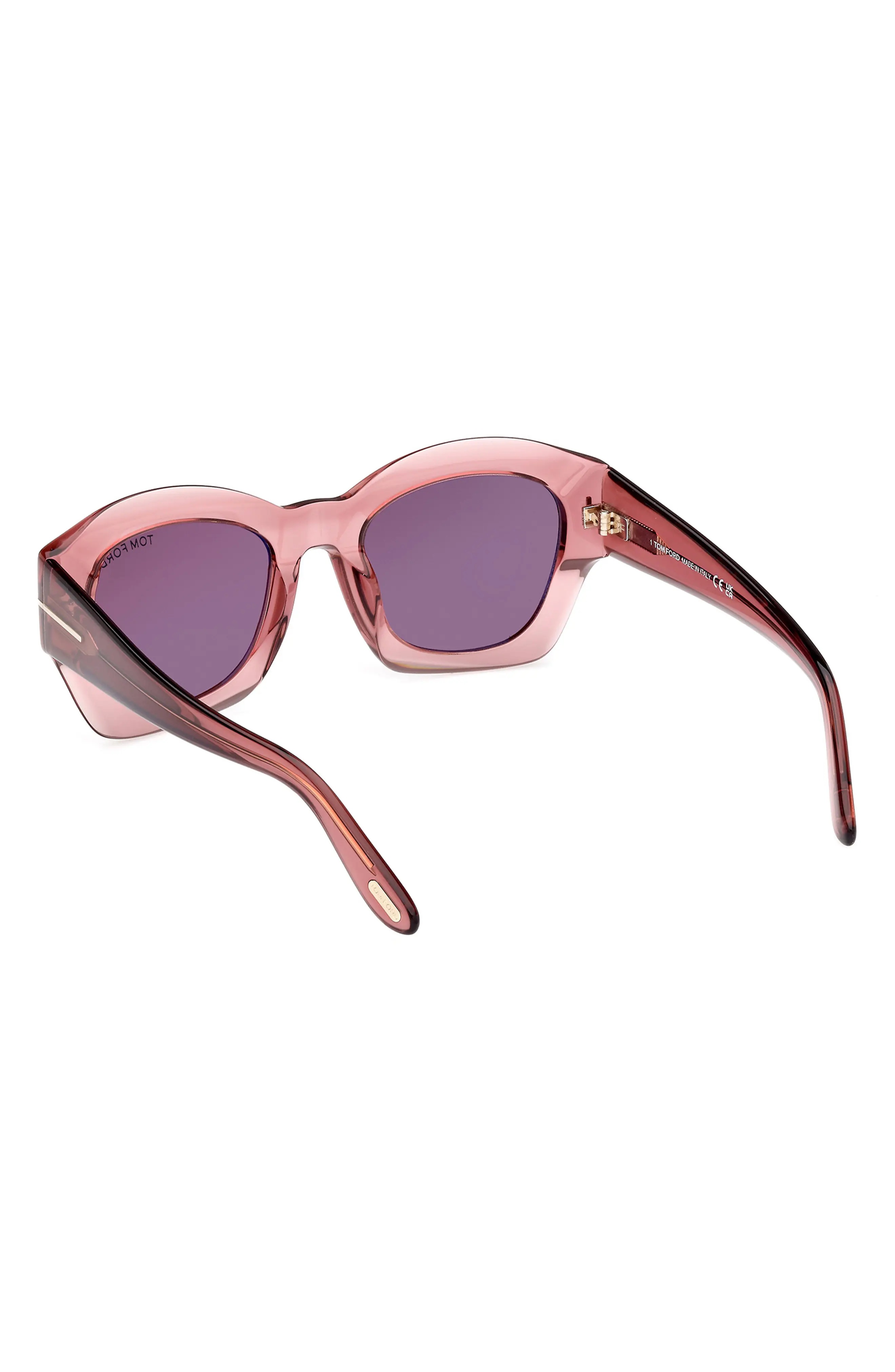 Guilliana 52mm Geometric Sunglasses in Shiny Pink /Brown - 5