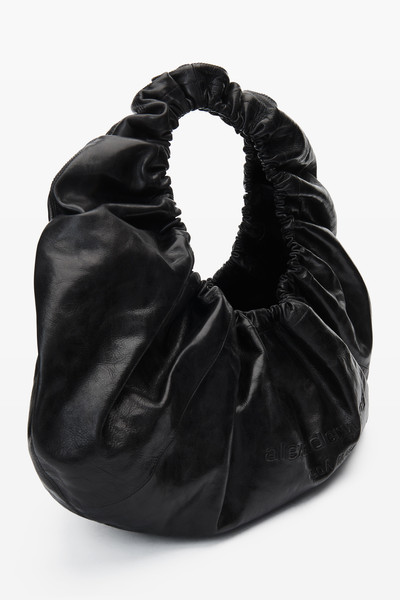 Alexander Wang crescent large shoulder bag in crackle patent leather outlook