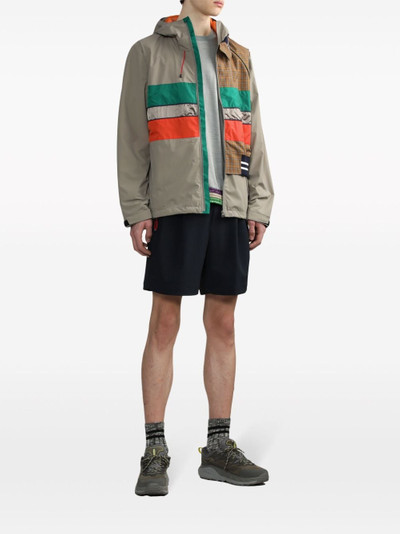 Kolor contrasting-panel hooded jacket outlook