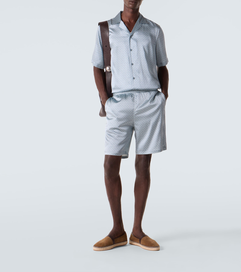 FRESCOBOL CARIOCA Roberto printed silk bowling shirt outlook