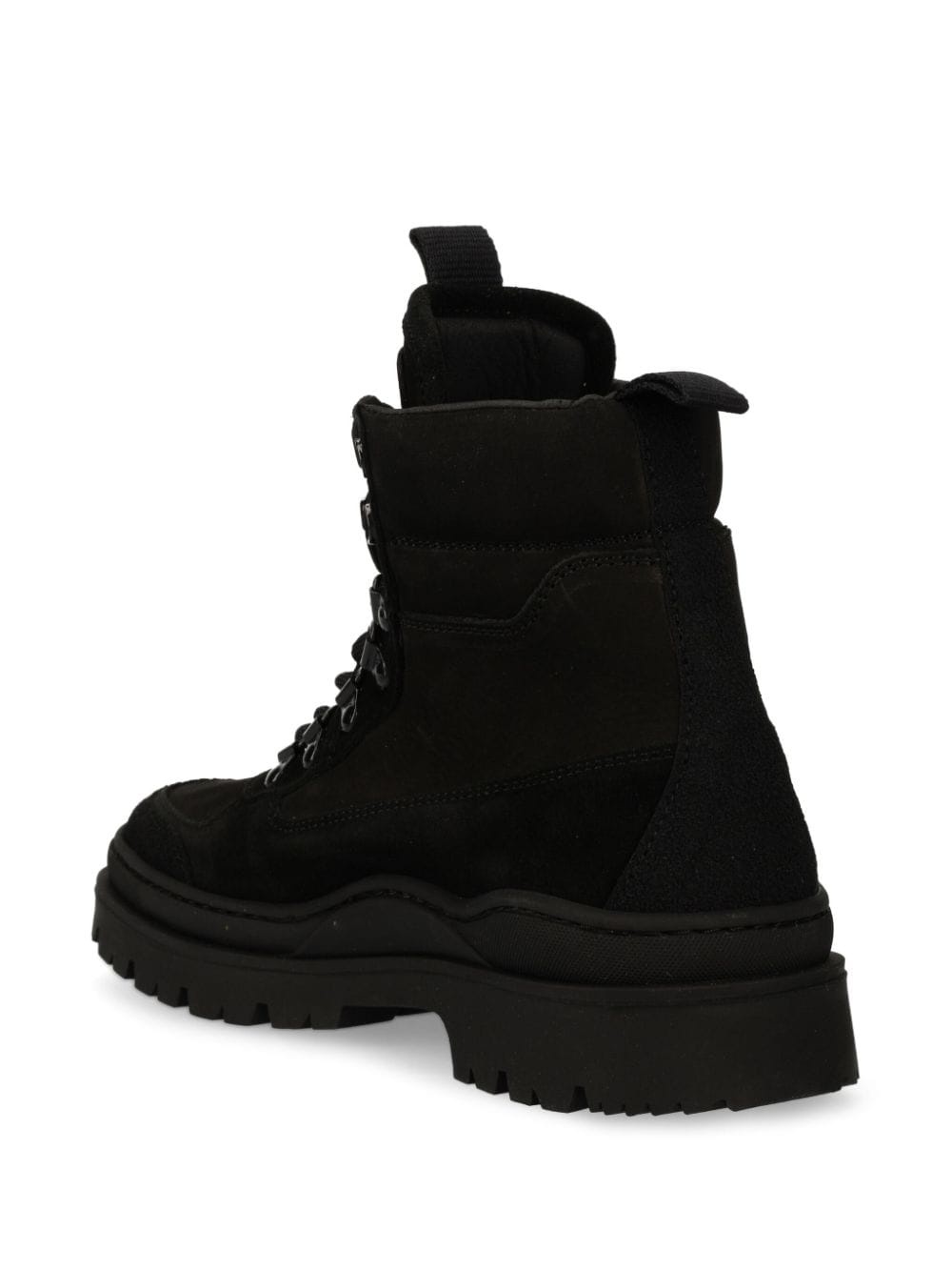 logo-plaque suede boots - 3