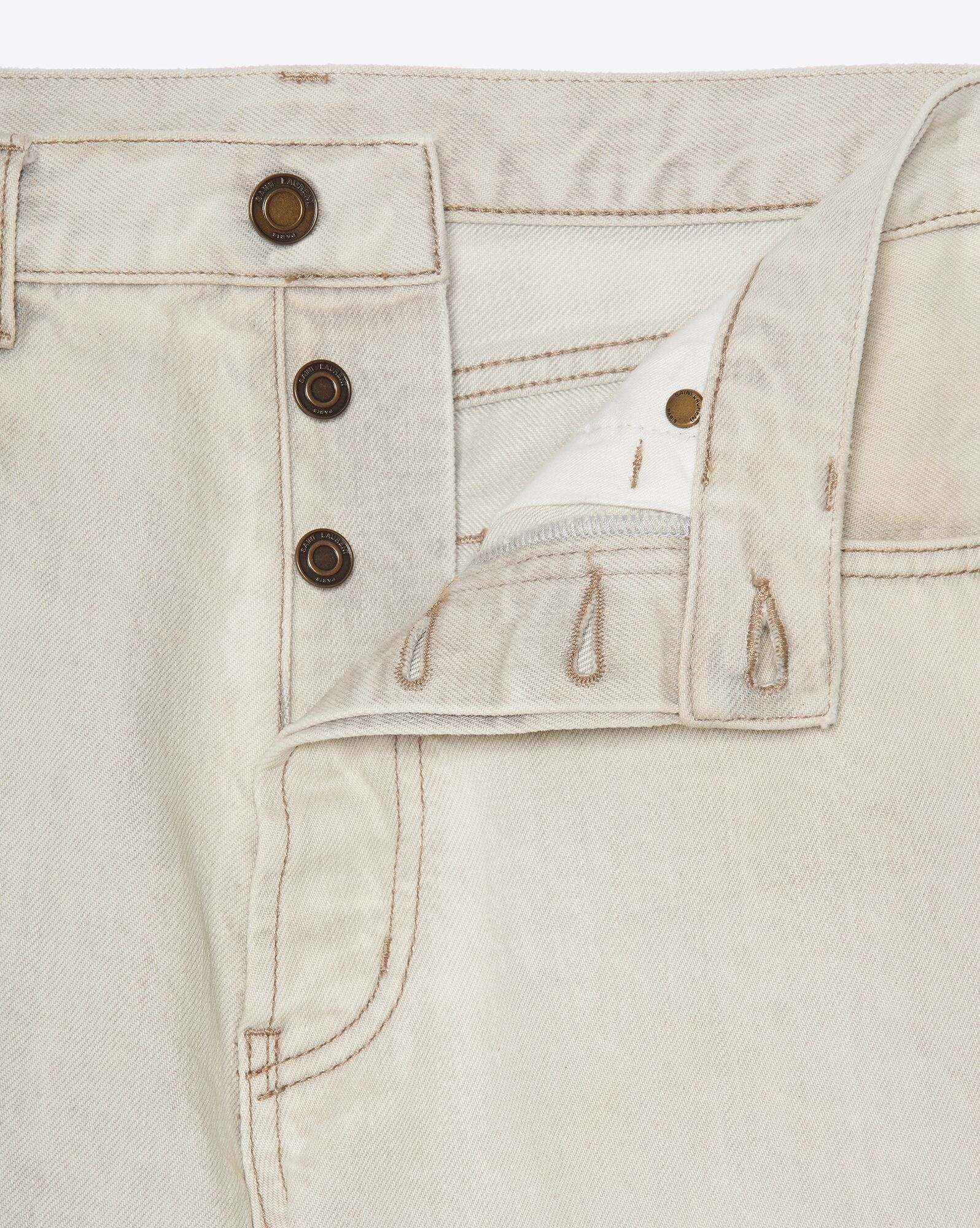 relaxed-fit jeans in grey off-white denim - 5