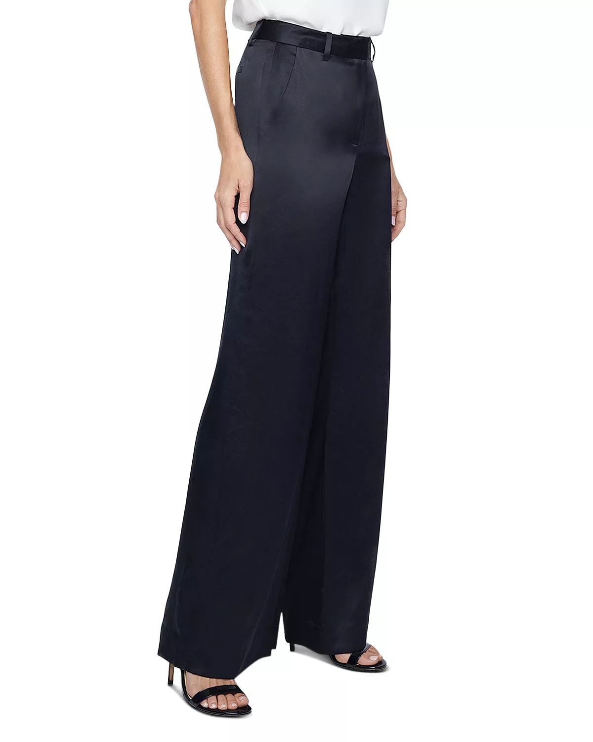 Pilar Wide Leg Silk Pants - 4
