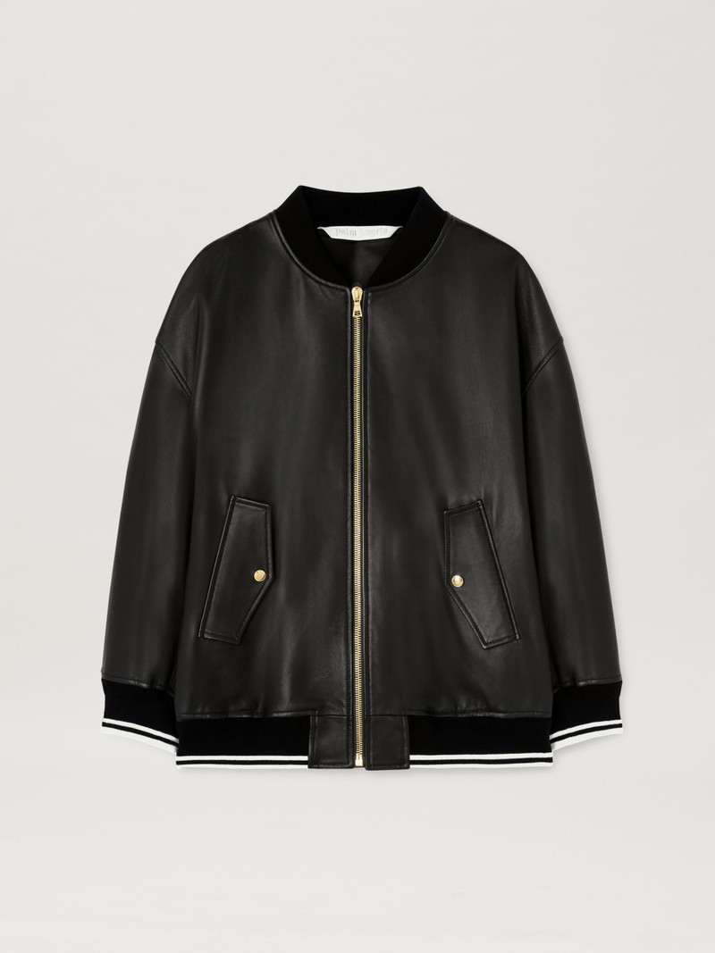 COLLEGE LEATHER BOMBER Jacket - 1