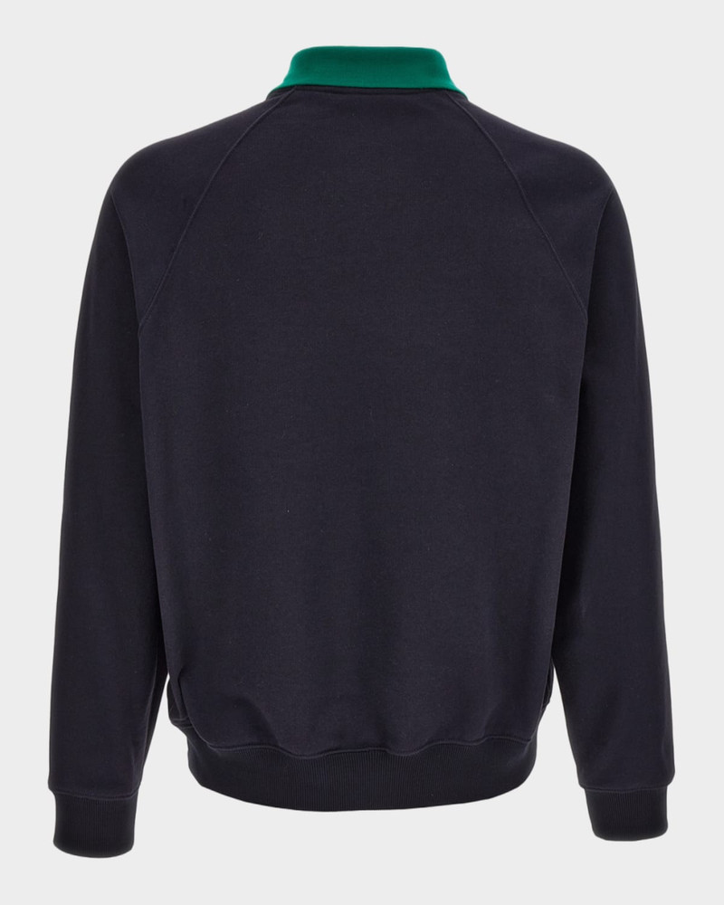 VERSACE JEANS COUTURE Men & apos;s Embroidered Cotton-Jersey Polo Sweatshirt outlook