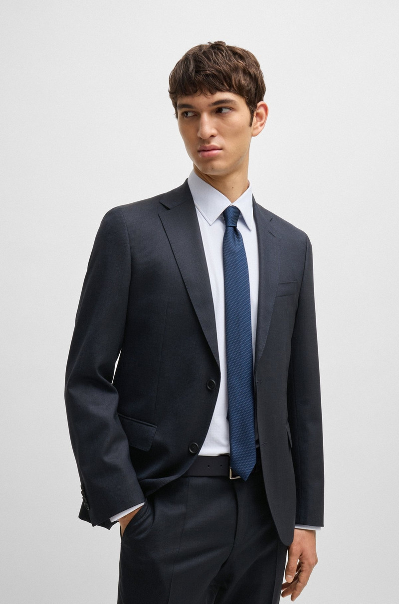 SLIM-FIT SUIT IN MICRO-PATTERNED STRETCH WOOL 2