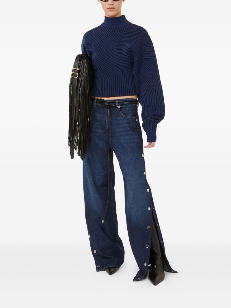 Max Mara Febo wave-pattern high-neck sweater outlook