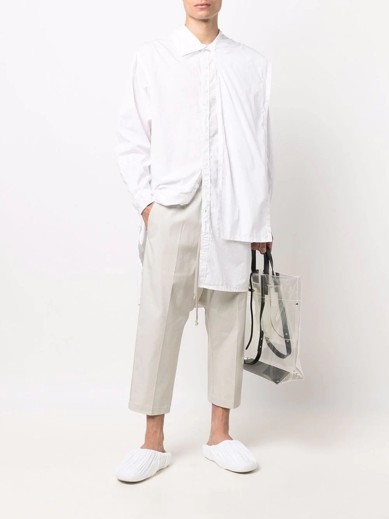 Yohji Yamamoto long-sleeve button-fastening shirt outlook