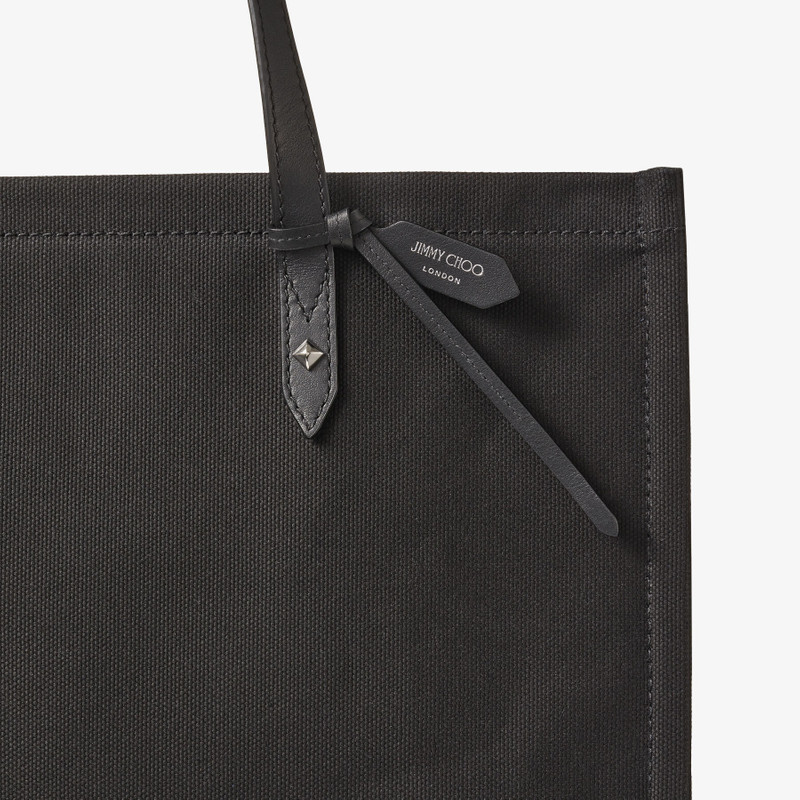 Logo Tote
Black Canvas Tote Bag with Black Leather Handles 5