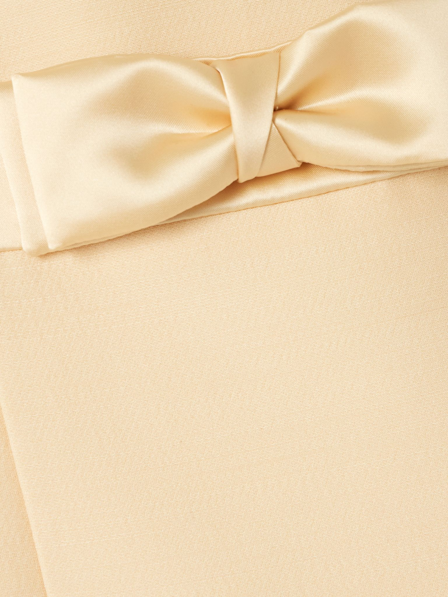 Satin-trimmed wool and silk-blend mini dress Cream - 4
