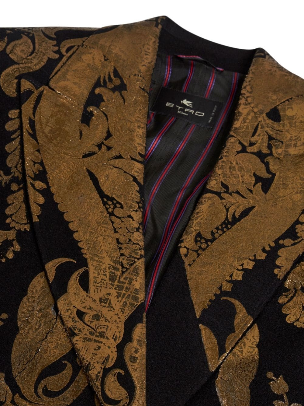 metallic-paisley blazer - 6